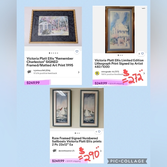 Vintage Victoria Platt Ellis - "Azalea Park" - Artist Signed, Ltd.Edition - Picture 7 of 10